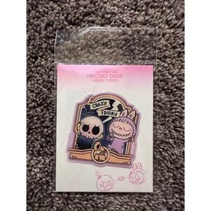 Pop Mart The Monsters Mischief Diary Labubu Tycoco Jelly Sticker SEALED Kawaii